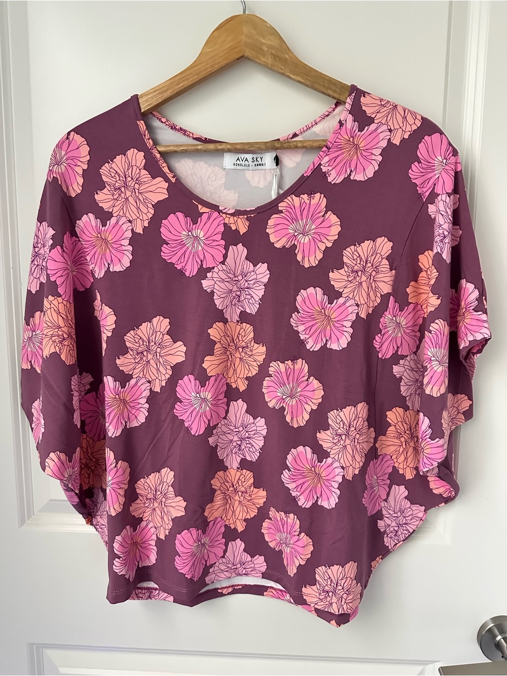 Ava Sky Top Samaya Romance Summer Hibiscus Sise S